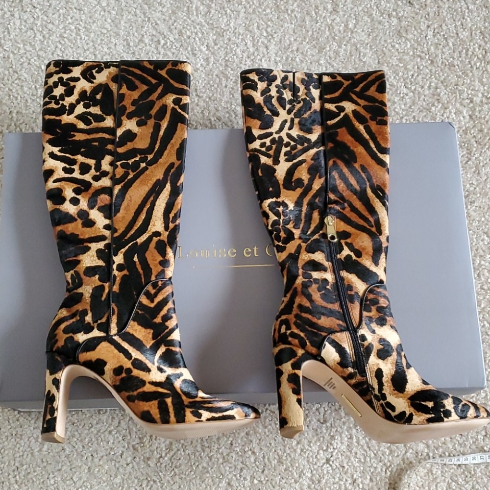 Louise Et Cie animal print boots size 8 NWT